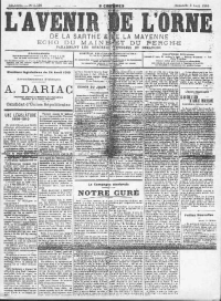 La candidature de Dariac, Avenir de l'Orne, 1910