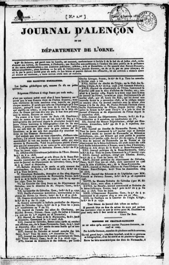 Journal d'Alen?on, 1830